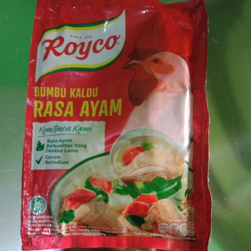 

Royco rasa ayam, kemasan sachet 94gram