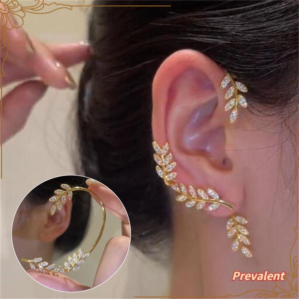 Preva Daun Ear Wrap Telinga Hadiah Fashion Wanita Pria Perhiasan Tragus Earrings