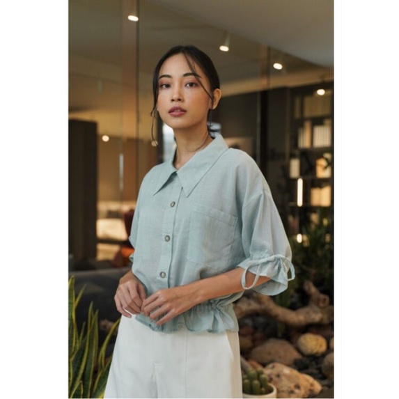 New with Tag Maven Lana Top in Morning Mist