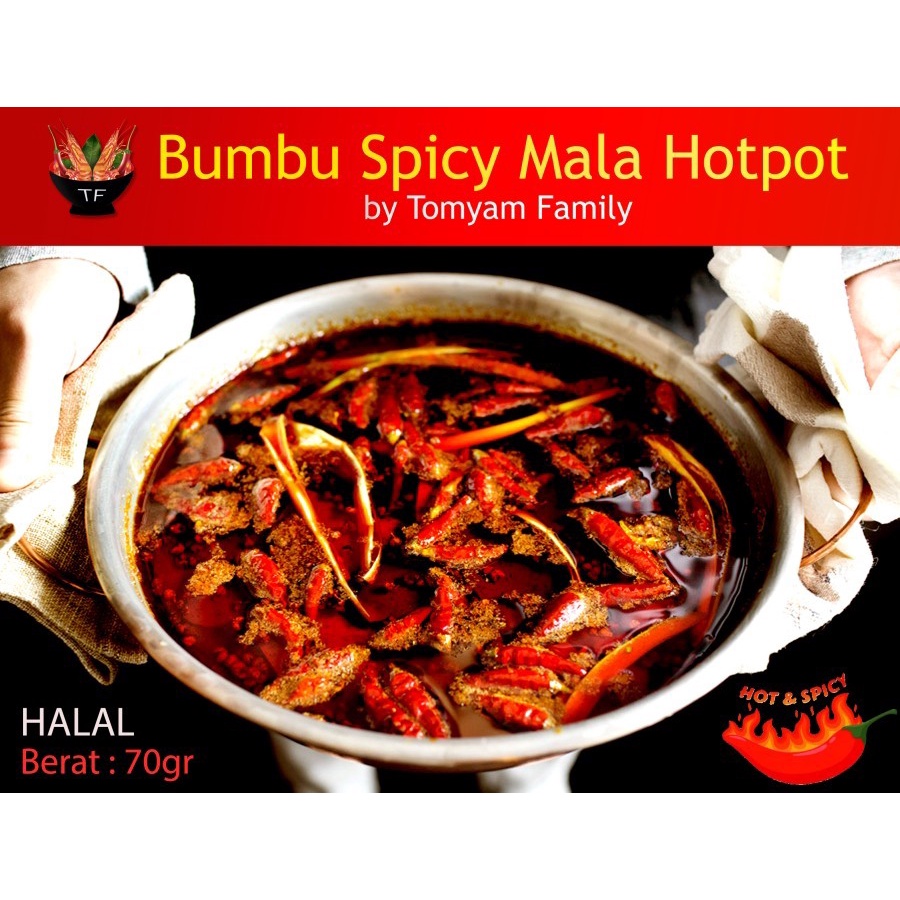

Bumbu Hotpot Mala Steamboat Pedas Premium Sachet Merek Tomyam Family