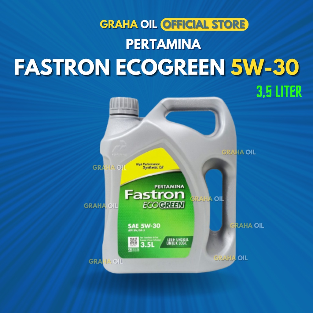 Jual OLI MESIN MOBIL LCGC PERTAMINA FASTRON ECOGREEN 5W - 30 3,5 LITER ...