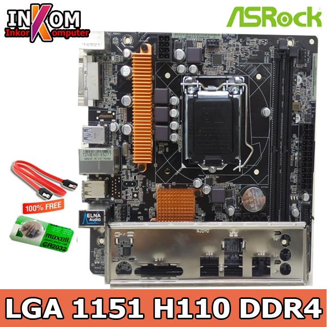 Mobo Mainboard Intel dSocket LGA 1151 DDR4 H110 Gigabyte Onboard