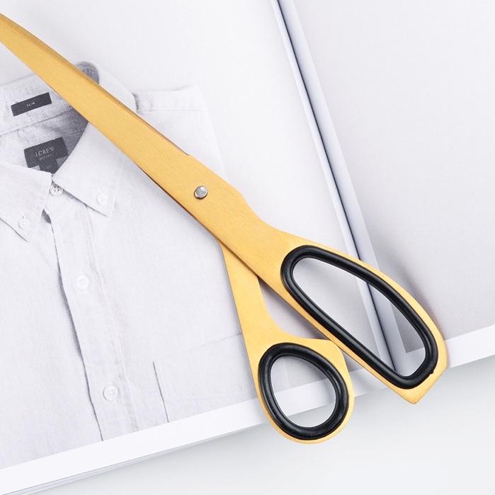 

Hot - GUNTING GOLD Aesthetic Gold Plated Scissors Work School Scissors