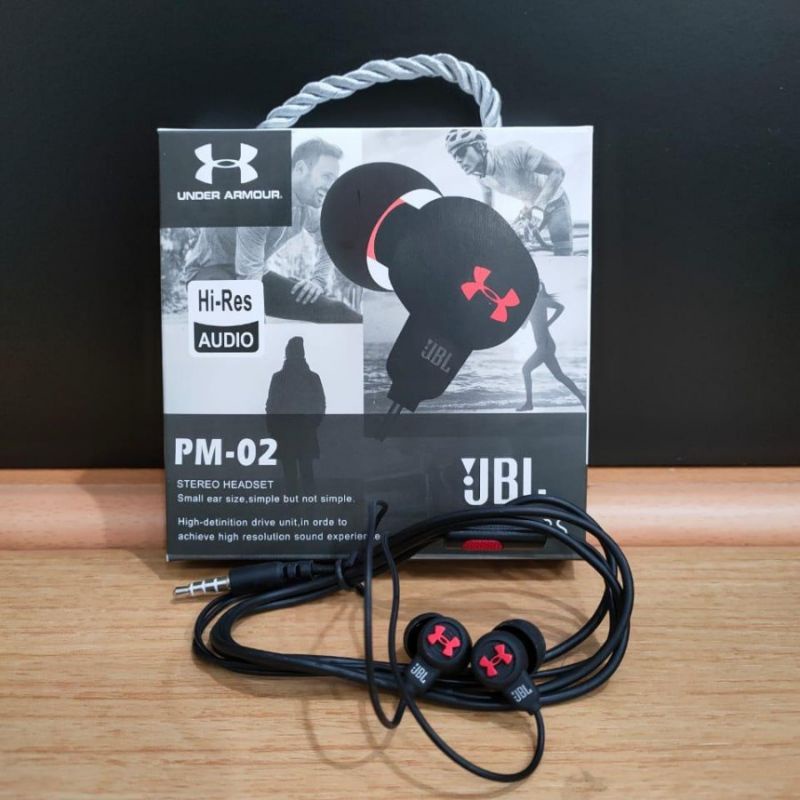 US074 Headset JBL Earphone Super Bass Hitam Extra Handsfree By Toko Haji Usman