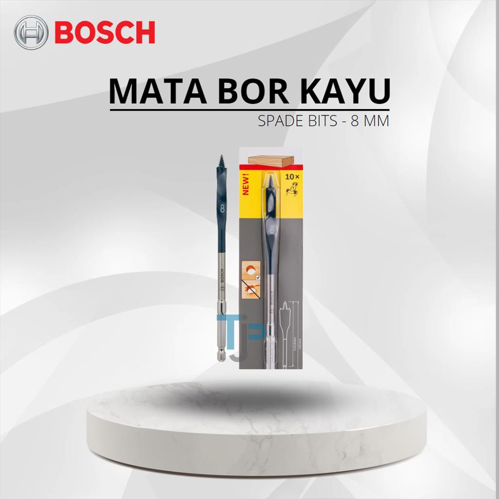 Mata Bor Kayu - 8 mm BOSCH Spade Bits Self Cut 2608595482