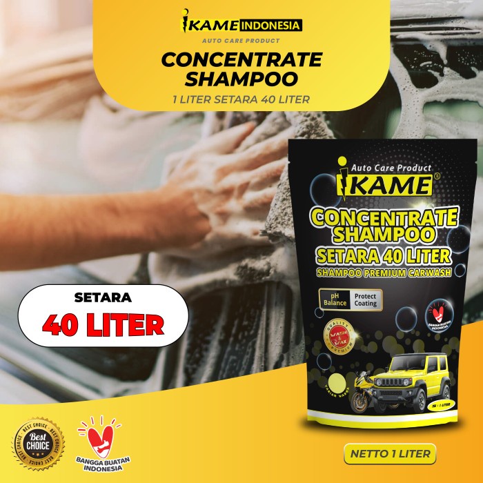 Wash Ikame Sampo Mobil 1 Ltr Setara 40 Ltr/Shampo Mobil Motor/Biang Shampoo