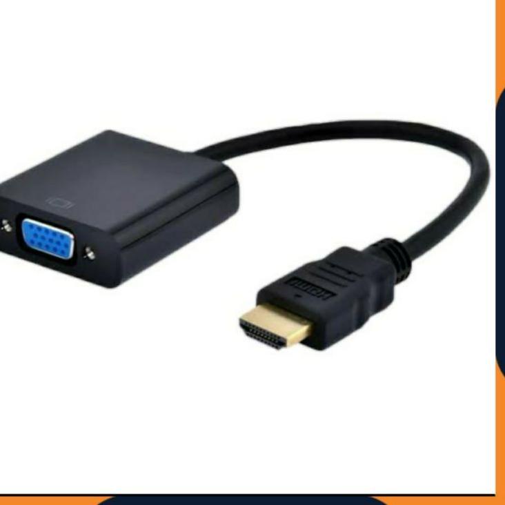 SHOPEE 10.10 KABEL HDMI TO VGA CONVERTER ADAPTER CABLE MALE TO FEMALE UNTUK LAPTOP KE PROYEKTOR ORIG