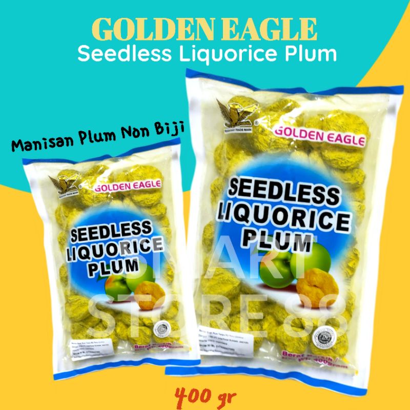 

GOLDEN EAGLE SEEDLESS LIQUORICE PLUM 400GR MANISAN PLUM TANPA BIJI