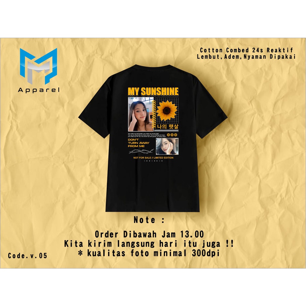 KAOS CUSTOM FOTO 05 | KAOS COUPLE | KAOS DESAIN ESTETIK | KAOS VIRAL BUCIN |