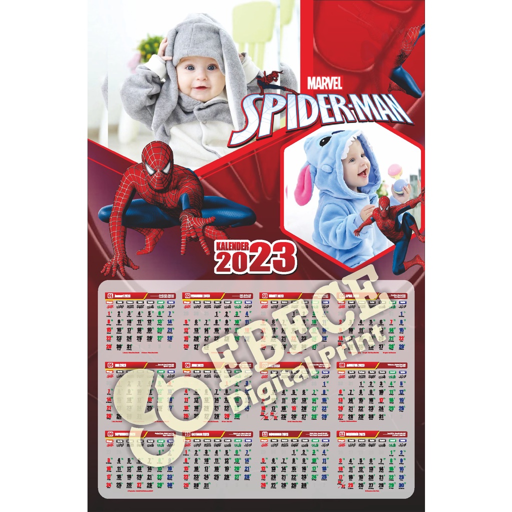 

[FREE DESIGN] KALENDER DINDING SPIDERMAN 2023