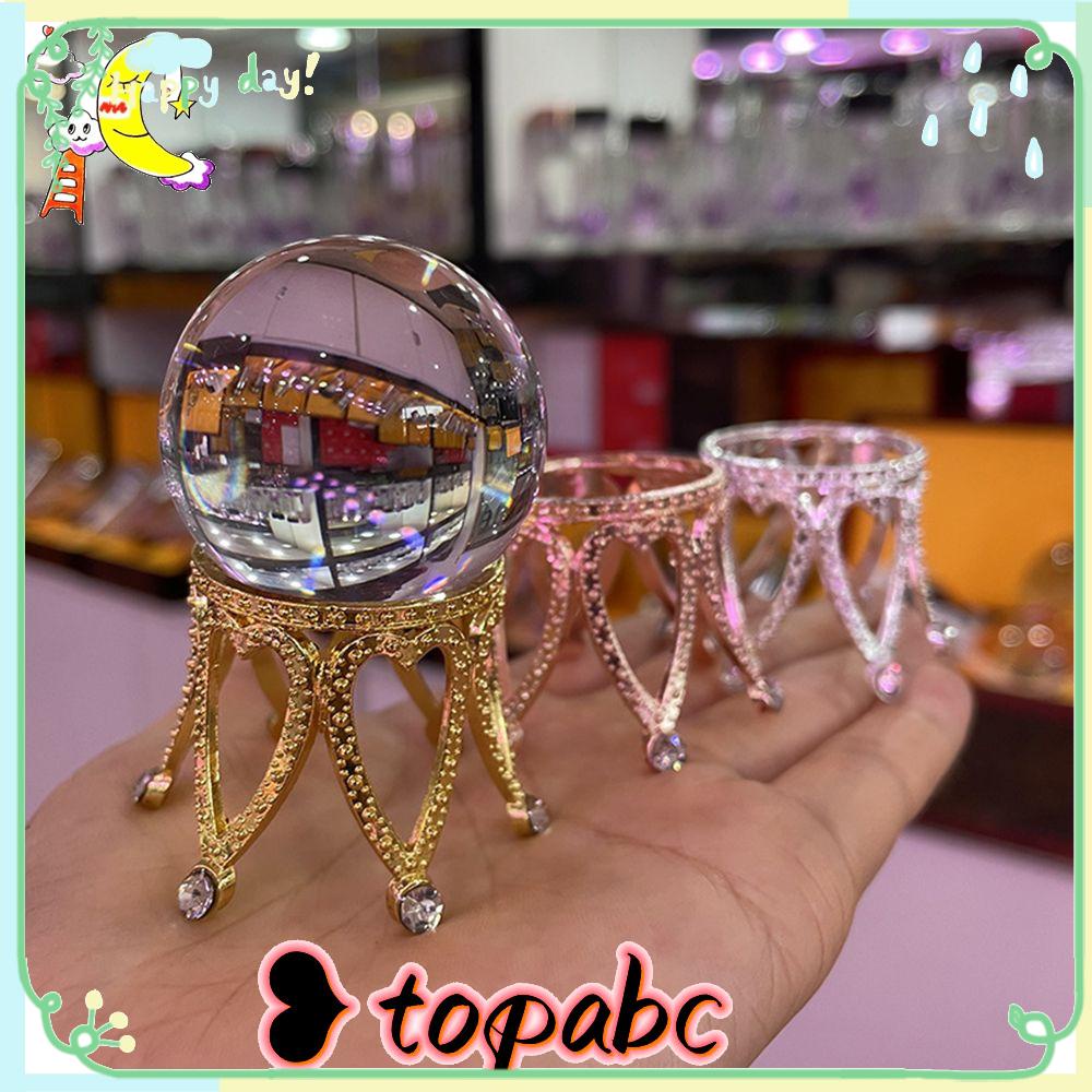 Top Crown Crystal Ball Holder Kerajinan Tangan Ornamen Desktop Properti Fotografi Alas Bola Kaca