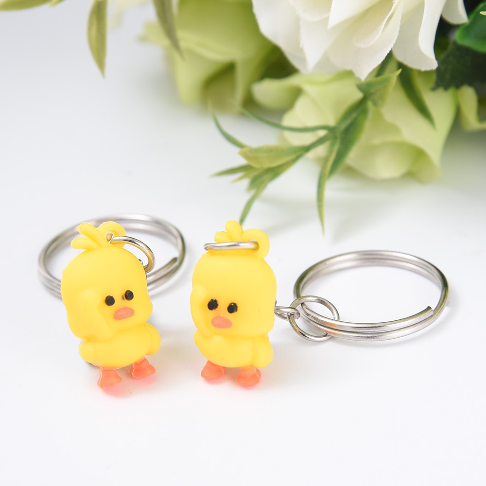 Wanita Populer Gantungan Kunci Aksesoris Untuk Gantungan Kunci Mobil, Tas Pria Key Ring Kreatif Lucu Kartun Keychain Lucu Mini Bebek Kuning Keychain Dekorasi Liontin