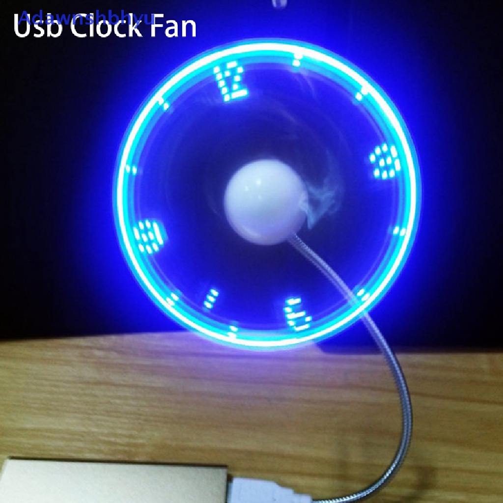 Adhyu Hand Display Kipas USB Mini Gadget Portable Jam LED Fleksibel Keren Untuk Laptop PC ID