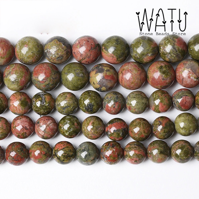 Manik Batu Alam Natural Unakite Stone Beads Unakite 6mm 8mm 10mm