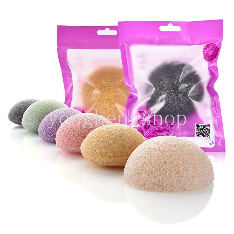 Spons Pembersih Wajah Wajah Kosmetik Face Puff Makeup Cuci Sponge Bedak Wajah Deep Cleansing Exfoliator Tool