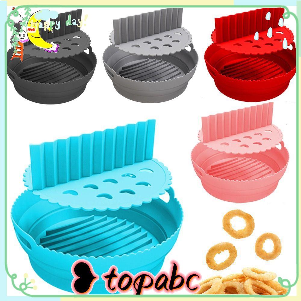 Top Round Silicone Pot Replacement Lembut Masak Reusable AirFryer Aksesoris Dengan Split Pad