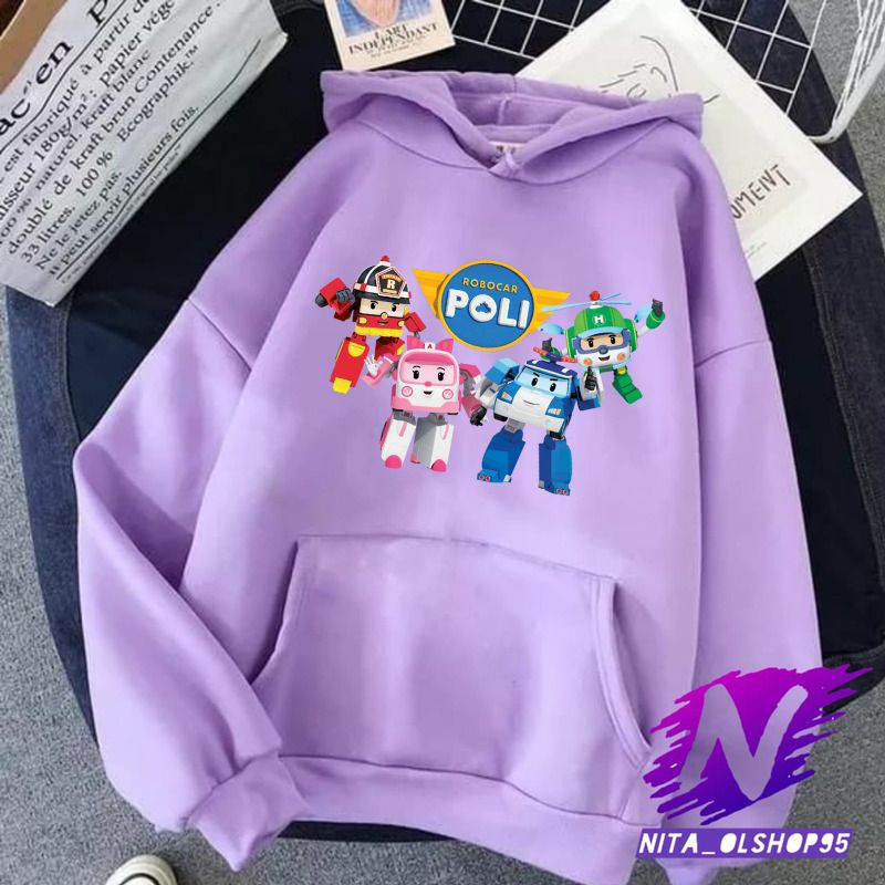 robocar poli hoodie anak polisi poli robocarpoli