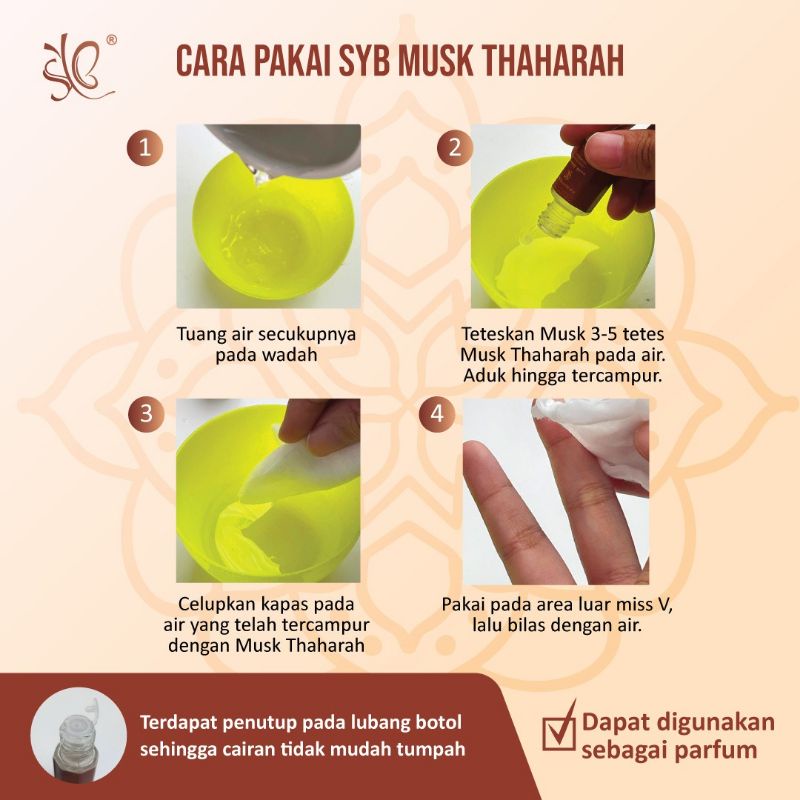 SYB KASTURI BIDARA MUSH THAHARAH ORIGINAL PARFUM PEWANGI AREA KEWANITAAN