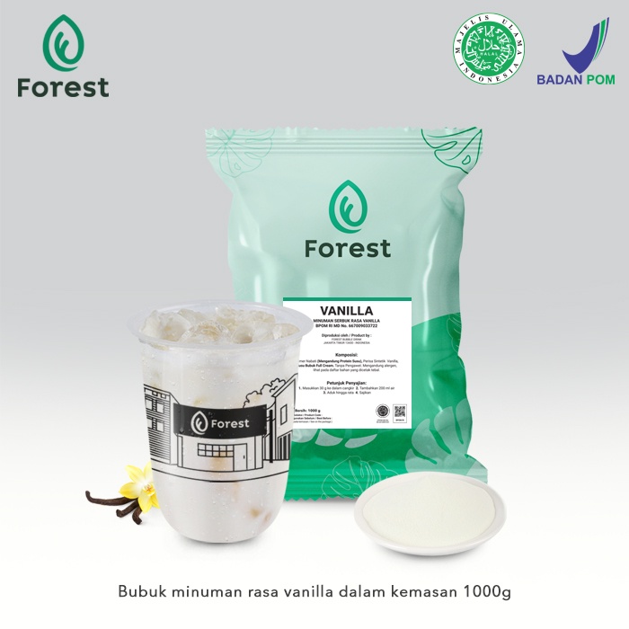 Bubuk Minuman VANILLA Powder - FOREST Bubble Drink