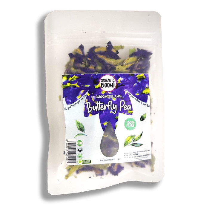 

Organic Boom! - Butterfly Pea Flower 10g Bunga Telang / Ternatea / Blue Pea Kering