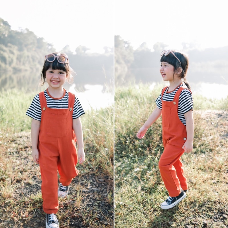 BJORKA OVERALL SET INNER STRIPE SHIRT BAJU KODOK JUMPSUIT