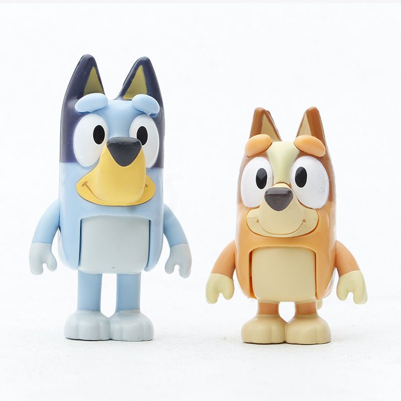 Figure Bluey Family And Friends Bingo Set 12 Family Bluey's Miniatur Pajangan Hiasan