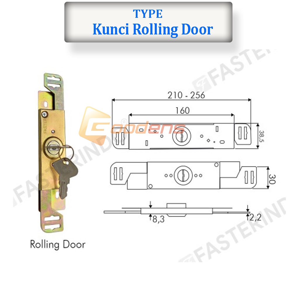 Kunci Rolling Door Kunci Pintu Garasi