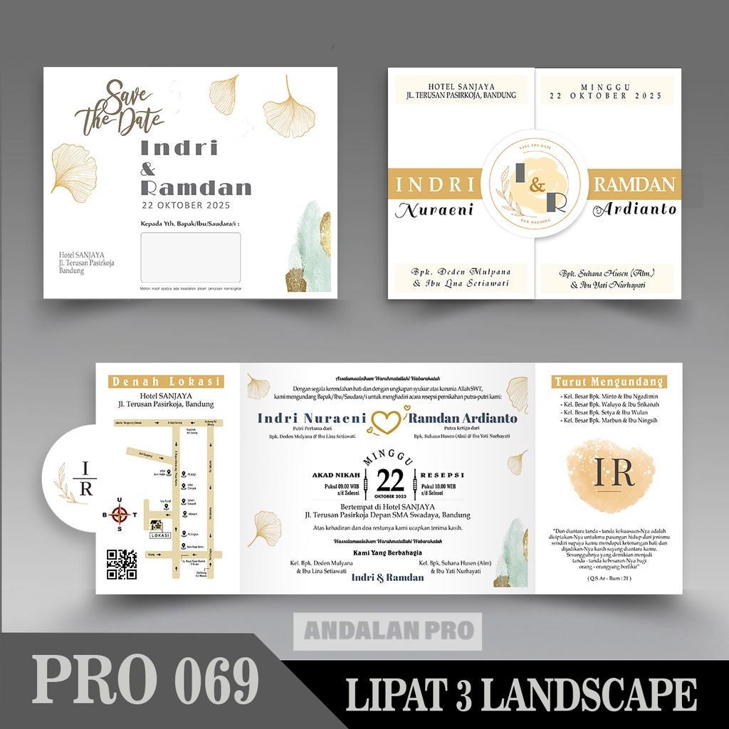 Jual PRO 069 LIPAT 3 Landscape Bahan Jasmine / Tik 200 GSM - Cetak ...