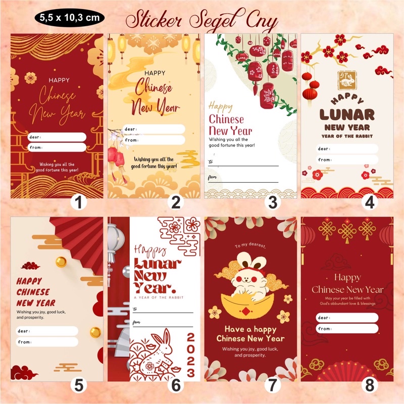 

STICKER SEGEL / BELT / SEAL CNY CHINESE NEW YEAR GREETING 036