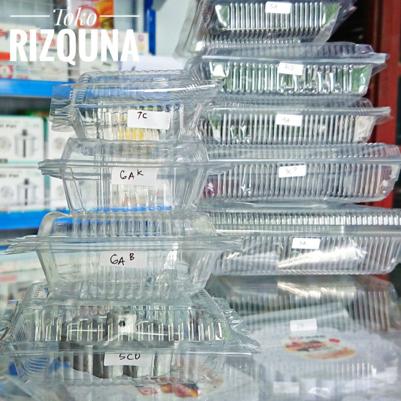 Mika persegi Kotak kecil mika snack jajan Size kecil