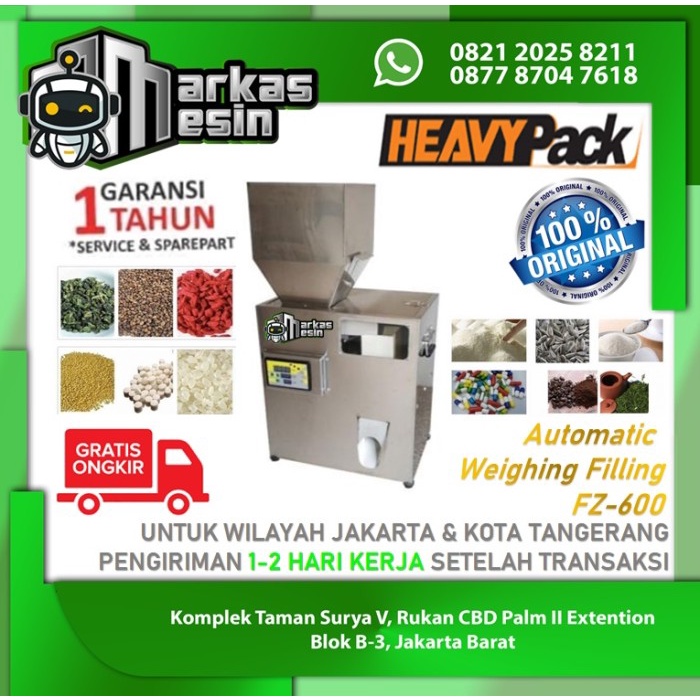 Timbangan Mesin Pengisi Bubuk Powder & Granule /Timbangan Bubuk/Butiran Fz-600