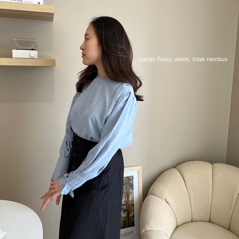 PORONAKA - SAYA Blouse Atasan Longsleeve Kantor