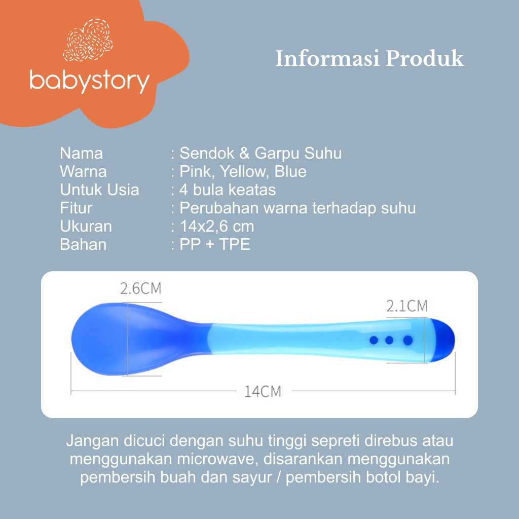 sendok garpu makan bayi silikon sensor suhu panas sendok garpu silicon makan bayi