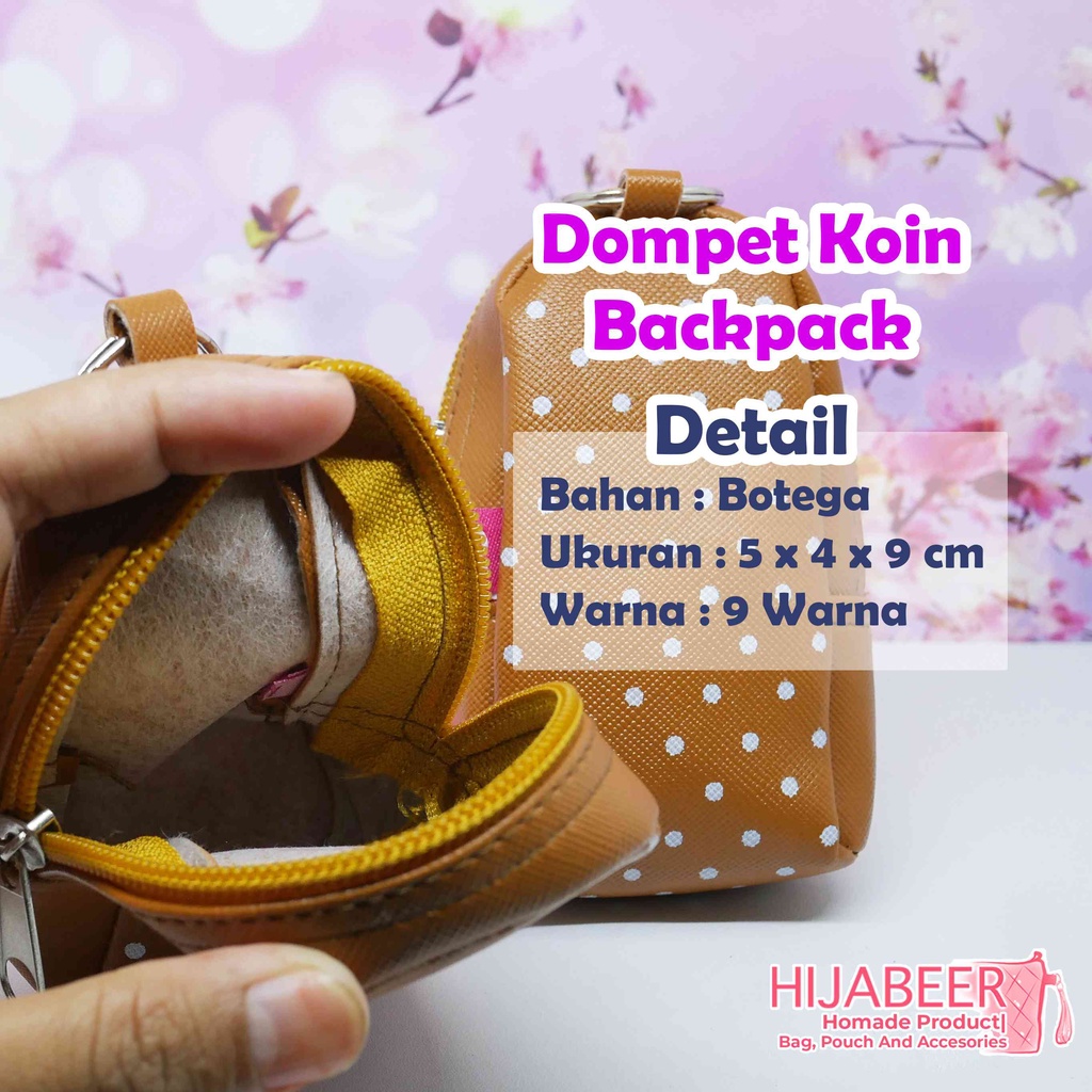 Dompet Koin Backpack Mini / Backpack Pouch Mini by Hijabeer Indonesia