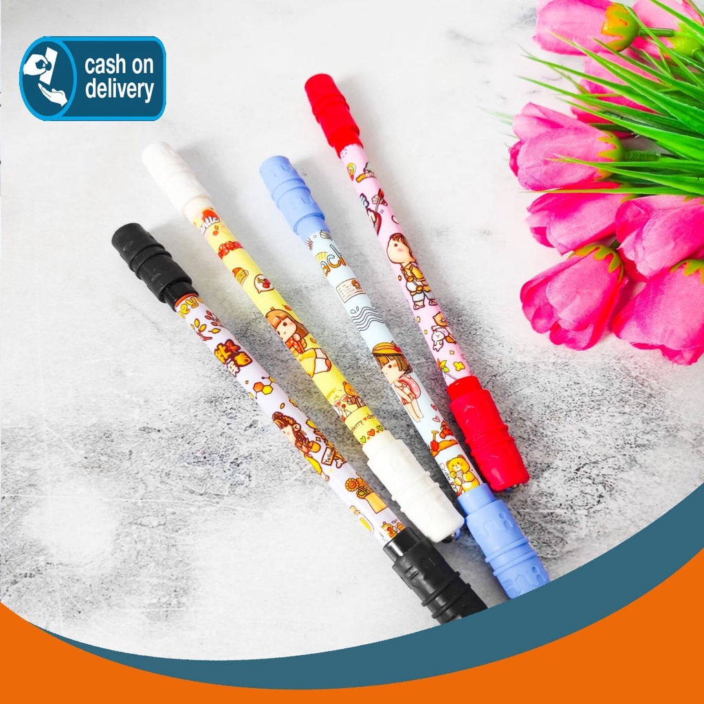 

PULPEN MAINAN PUTAR MAGNET CUTE GIRL SPINNING ALAT TULIS BOLPOIN UNIK IMUT MURAH PEN GEL KARAKTER CEWE LUCU MURAH PENA