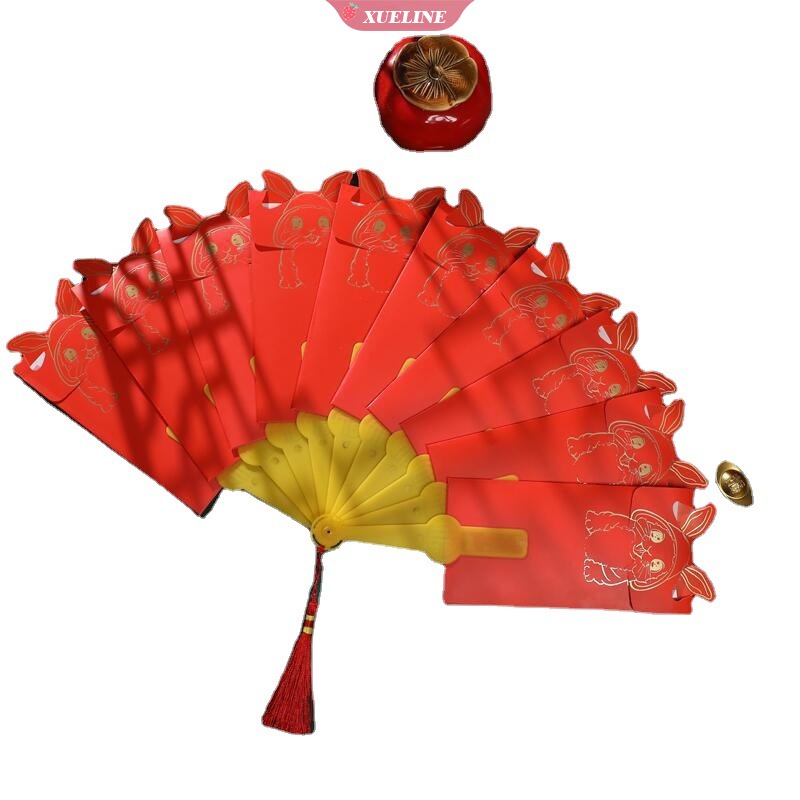 Amplop Merah Tahun Kelinci Terbaru Amplop Merah Berbentuk Kipas Amplop Merah Lipat Amplop Merah Kelinci Amplop Merah Laba Segel Amplop Merah Tahun Baru Amplop Merah [ZXL]