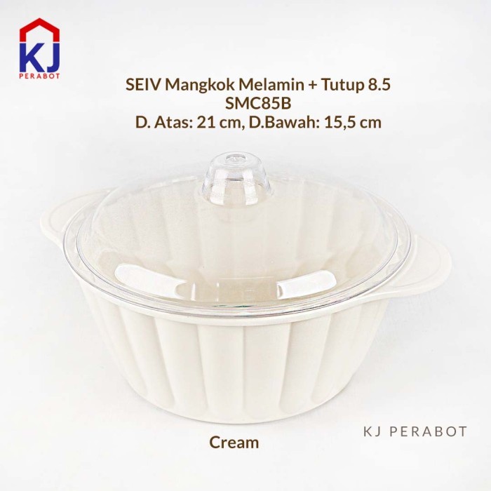 Onyx Mangkok Melamin+ Tutup 8.5 Cm Sevilla #Original