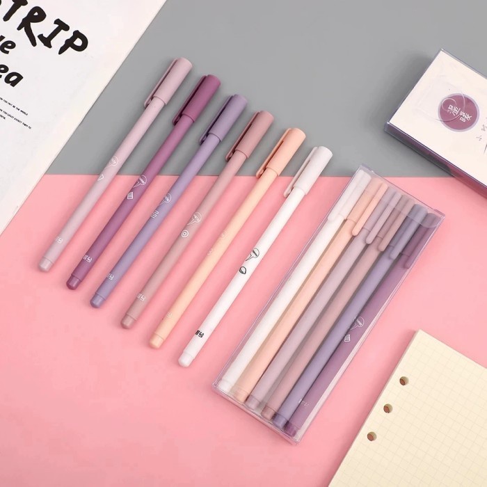 

6 PCS SIMPLE GEL PEN 0.5 MM