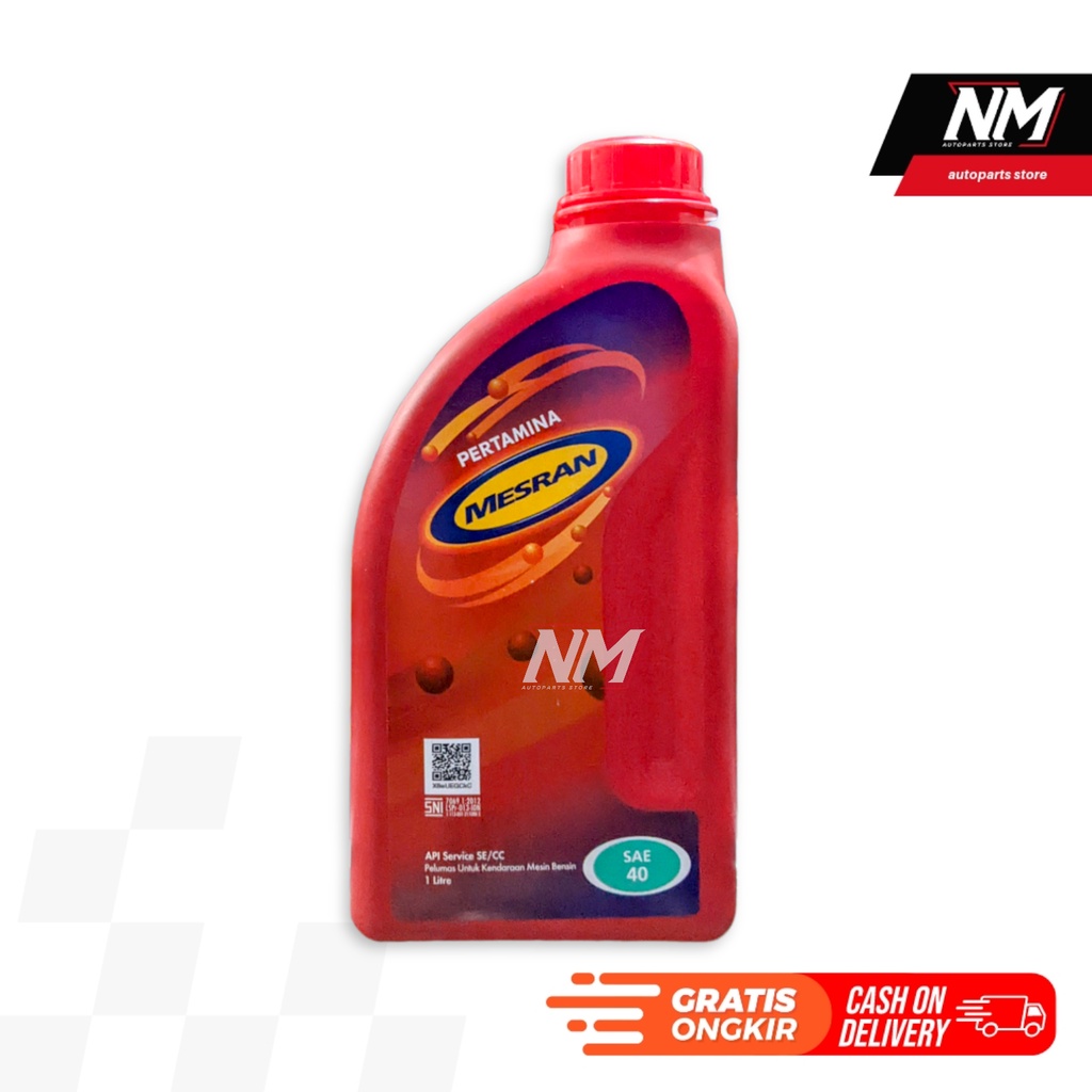 Oli Mesran 40 1000 ml Pelumas Mesin Bensin Motor Mobil Pertamina
