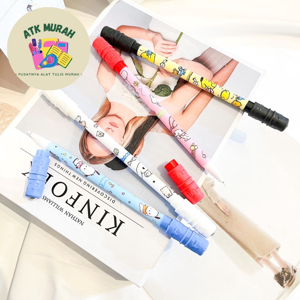 

pulpen tongkat putar magnet SANRIO pen bolpen kreatif spinner lucu imut kado unik COD