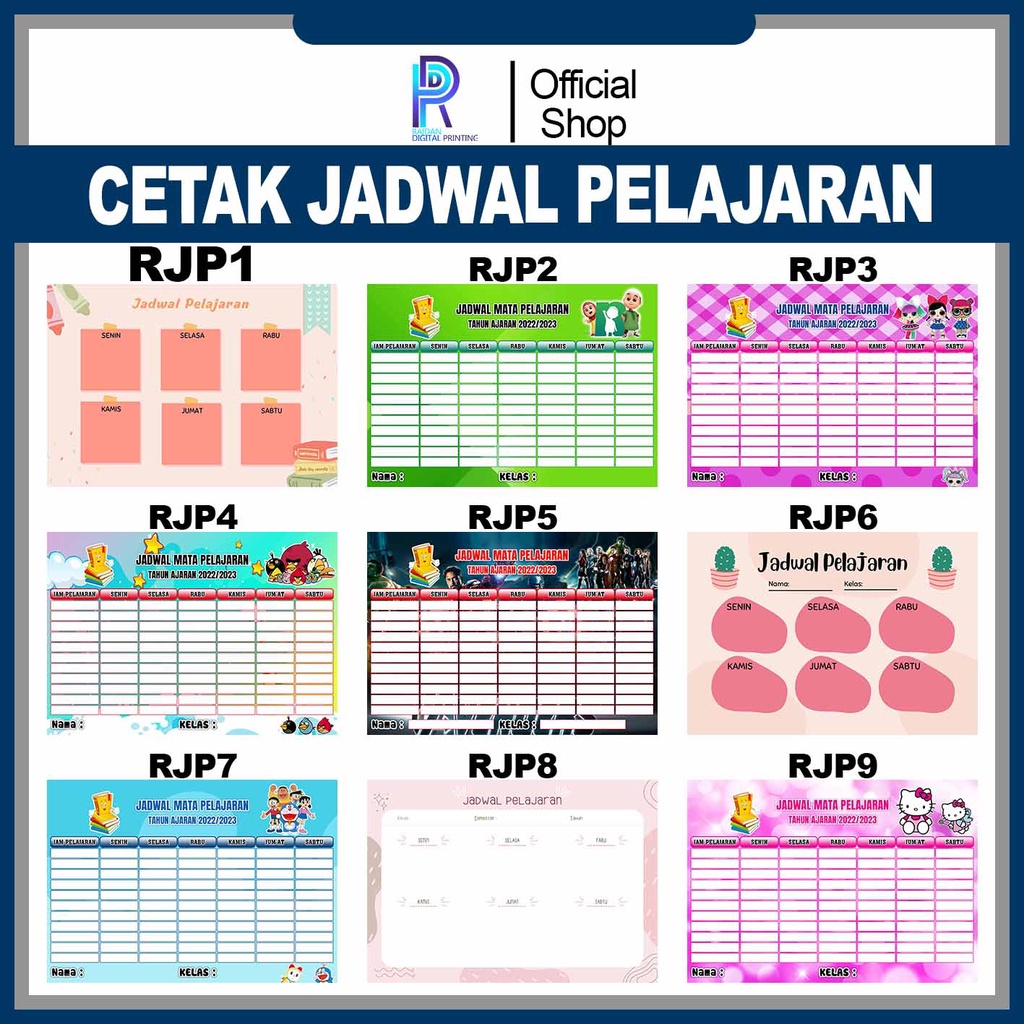 

Poster Jadwal Pelajaran Sekolah Aesthetic Kegiatan Mingguan - Weekly Planner Schedule
