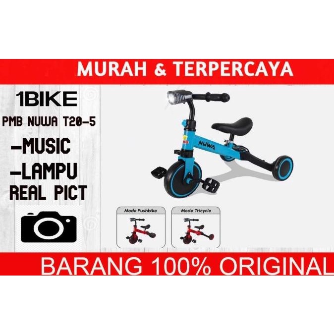 Push Bike Balance Bike Pmb Nuwa T20-5 T 20 - 5 Tricycle Sepeda Anak #Original