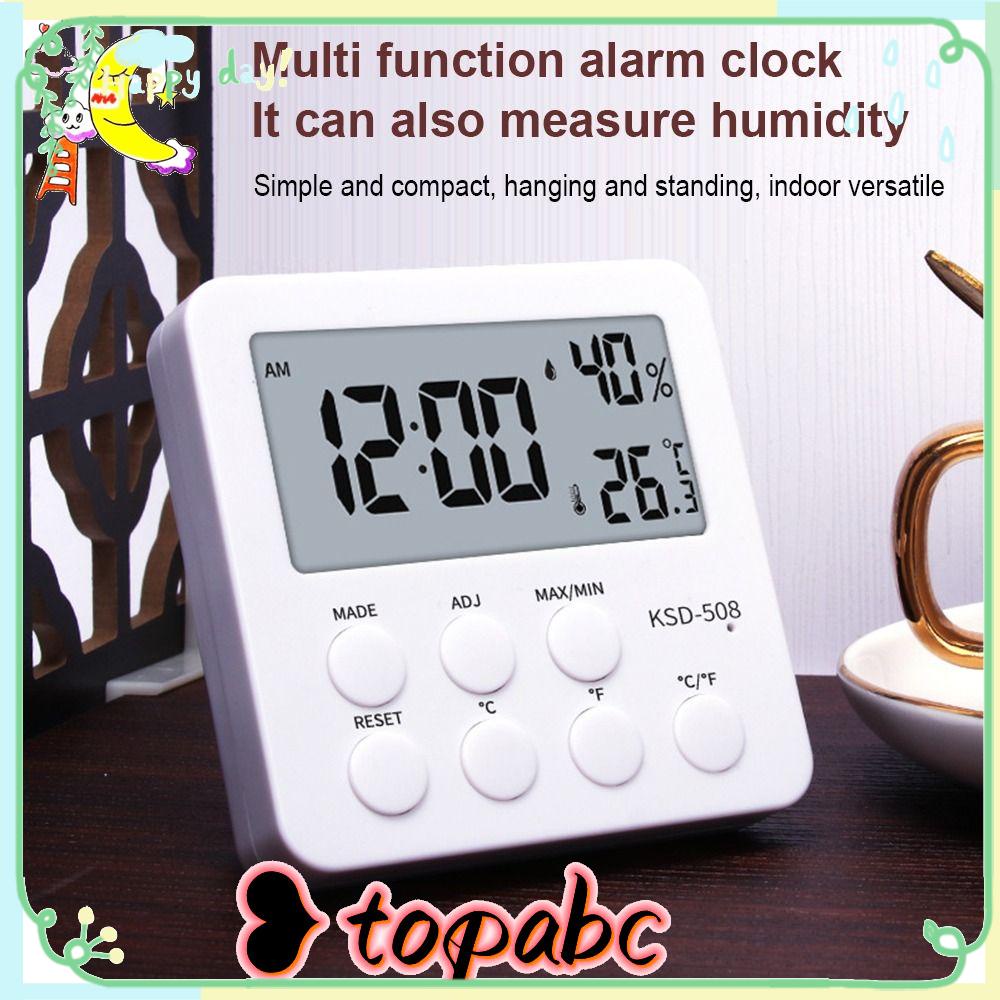 Top Digital Thermo-Hygrometer Rumah Stasiun Cuaca Indoor Desktop Alarm Clock