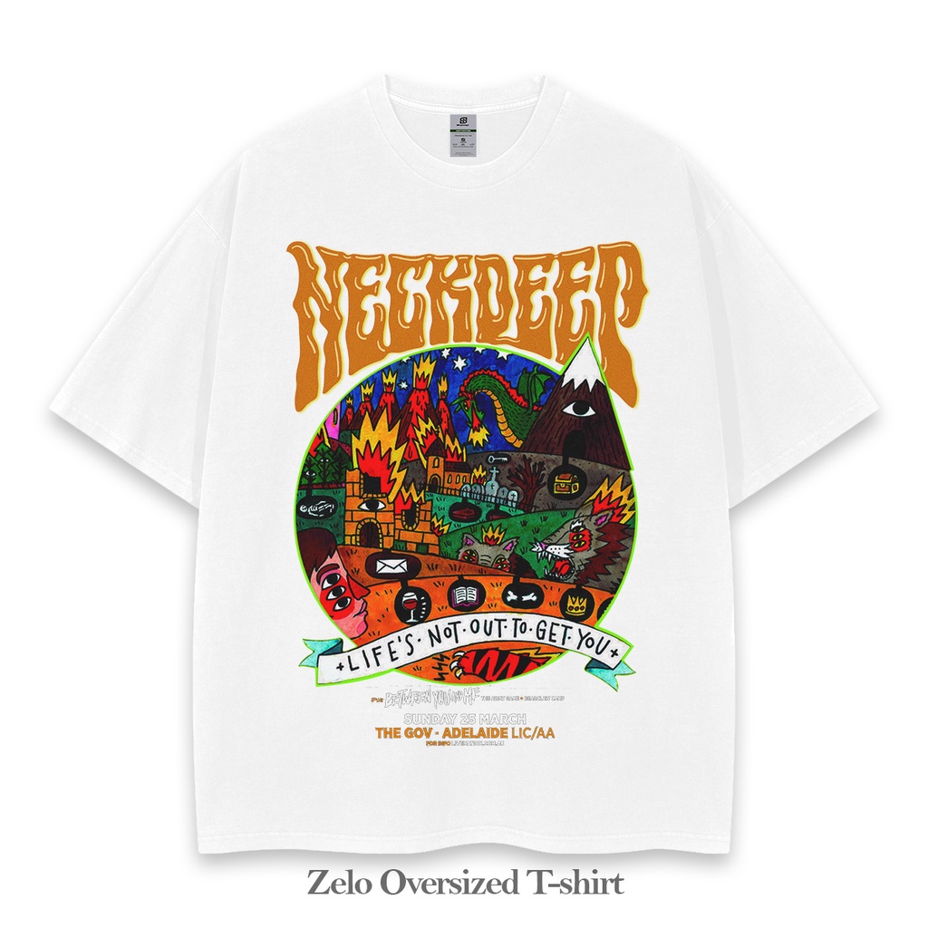 Neckdeep Band Vintage T-shirt Oversize White