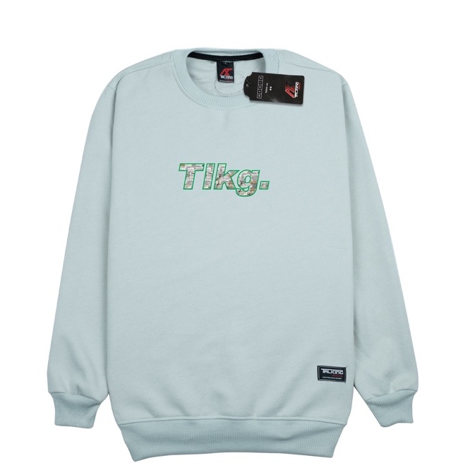 Crewneck Distro Pria Wanita Talking Motif Clasic Warna Mint Suiter Terbaru