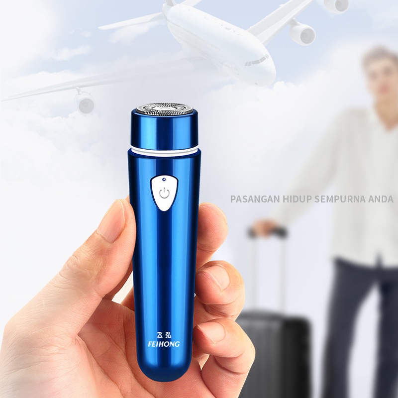 Alat cukur elektrik portable mini FEIHONG/shaver isi ulang USB/shaver travel/untuk pria dan wanita / Pisau Cukur Jenggot Recharge