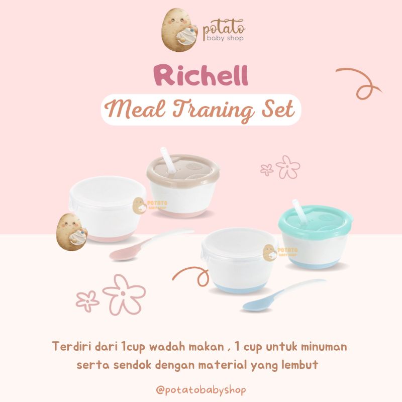 Richell Meal Training Set - Peralatan Makan Bayi