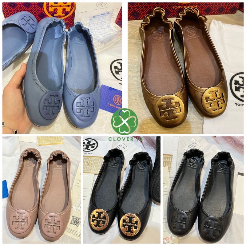 SEPATU WANITA TORY BURCH FLAT MIRROR KULIT ASLI / SEPATU TB FALT / SEPATU KERJA / SEPATU WANITA