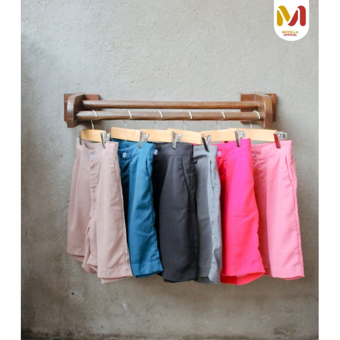 MIFFELLA - Wolfis short zipper pants//celana pendek wanita