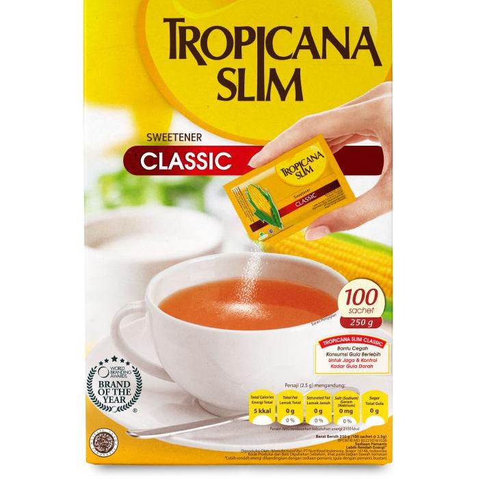 

[KODE PRODUK RKEAE9751] Tropicana Slim Sweetener Classic 100 sachet - Pemanis untuk Bantu Batasi Gula